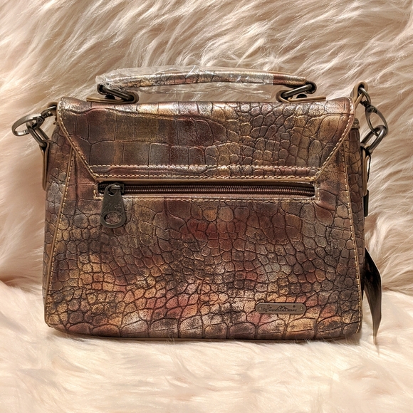 Montana West Long Horn Croc Textured Crossbody - Picture 2 of 5